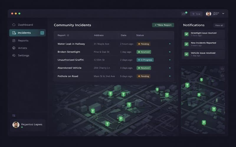 Dashboard de Portal de Incidencias