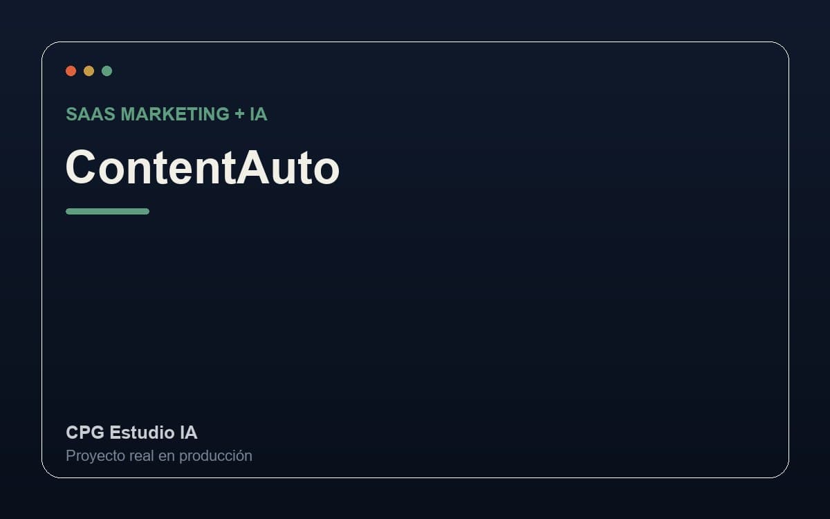 Dashboard de ContentAuto