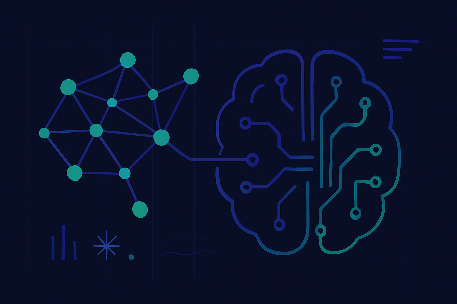 Ilustración editorial: Inteligencia artificial para empresas